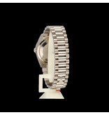 Rolex Day-Date 36 36 white gold silver dial factory diamond bezel President
