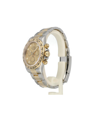 Rolex Daytona  40 NEW ROLEX SERVICE - 2016 B+P | steel - gold champagne diamond