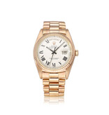 Rolex Day-Date 36 - 1974 | rose gold Buckley white roman tight President