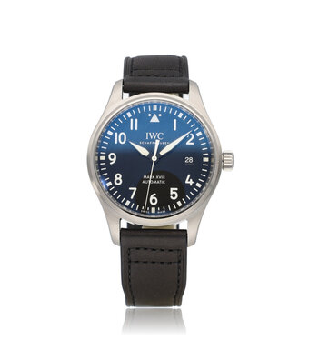 IWC Pilot's Watch Mark XVIII 40 NEW IWC STRAP - 2019 box + papers | steel blue