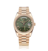 Rolex Day-Date 40 NEW ROLEX SERVICE - 2016 box + papers | rose gold olive / money green Presiden