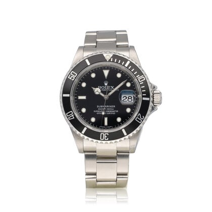 Submariner Date 40 NEW ROLEX SERVICE - 2010 + papers | steel black rehaut - RRR Oyster