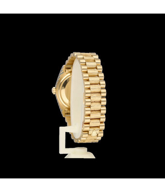 Rolex Day-Date 36 NEW ROLEX SERVICE - 1988 | yellow gold bark diamond - baguette tight President