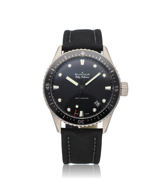 Blancpain Fifty Fathoms Bathyscaphe 43 - 2016 B+P | steel black canvas