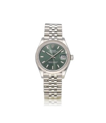 Rolex Datejust 31 - 2021 box + papers | steel - white gold Jubilee mint green