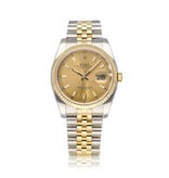 Rolex Datejust 36 - 2017 B+P | steel - yellow gold champagne concealed Jubilee