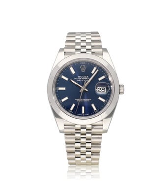 Rolex Datejust 41 - 2025 box + papers | steel blue domed Jubilee