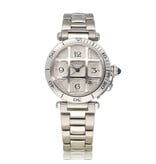 Cartier Pasha de Cartier   steel silver | ref. 2379 | 2003 B+P | NEW CARTIER SERVICE