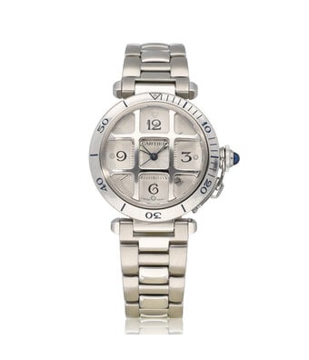 Cartier Pasha de Cartier   steel silver | ref. 2379 | 2003 B+P | NEW CARTIER SERVICE