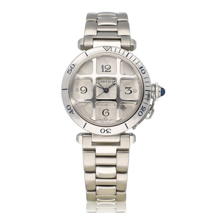 Pasha de Cartier   steel silver | ref. 2379 | 2003 B+P | NEW CARTIER SERVICE
