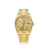Rolex Day-Date 36 bark yellow gold champagne President L-serial - 1989