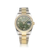Rolex Datejust 36 - 2026 B+P | steel - yellow gold green roman diamond IV IX Oyster