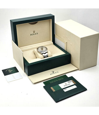 Rolex Datejust 41 NEW ROLEX SERVICE - 2018 B+P | steel - white gold silver index fluted Oyster