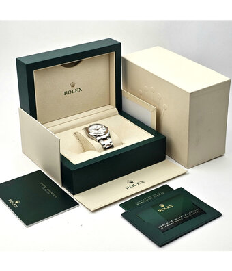 Rolex Datejust 36 NEW ROLEX SERVICE - 2021 B+P | steel - rose gold white Oyster