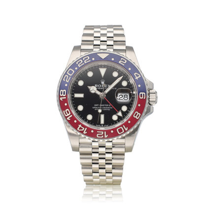 GMT-Master II 40 NEW ROLEX SERVICE - 2018 B+P | steel blue / red - Pepsi Jubilee ceramic