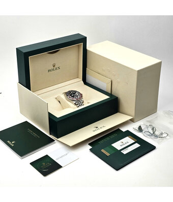 Rolex GMT-Master II 40 NEW ROLEX SERVICE - 2018 B+P | steel blue / red - Pepsi Jubilee ceramic