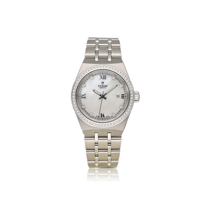 Tudor Royal Date 28 NEW TUDOR SERVICE - 2023 B+P | steel MOP - pearl diamond