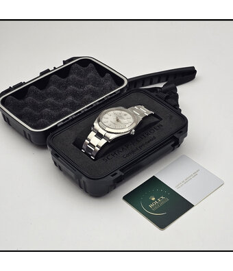 Rolex Datejust 41 NEW ROLEX SERVICE | steel - white gold silver index fluted Oyster