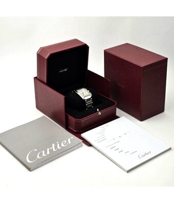 Cartier Tank Française 28 NEW CARTIER SERVICE - 2007 B+P | chronoflex yellow gold steel