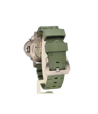 Panerai Luminor  44 OPEN CARD - box + paper | steel brown dial green rubber