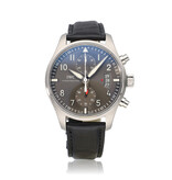 IWC Pilot's Watch Spitfire Chronograph 43 NEW IWC STRAP - 2013 B+P | steel grey black alligato