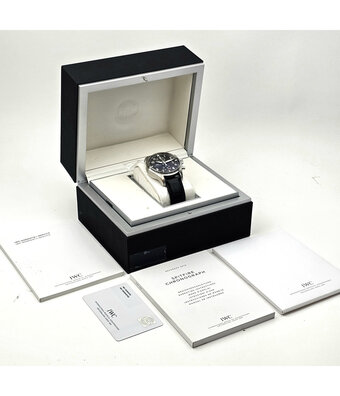 IWC Pilot's Watch Spitfire Chronograph 43 NEW IWC STRAP - 2013 B+P | steel grey black alligato