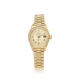Rolex Lady-Datejust 26 NEW ROLEX SERVICE - 1987 | yellow gold President MOP - pearl carousel rom