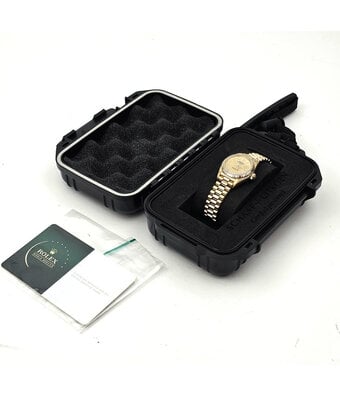 Rolex Lady-Datejust 26 NEW ROLEX SERVICE - 1987 | yellow gold President MOP - pearl carousel rom