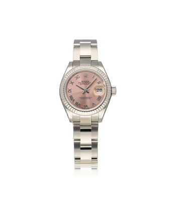 Rolex Lady-Datejust 28 - 2017 box + papers | steel - white gold pink roman Oyster