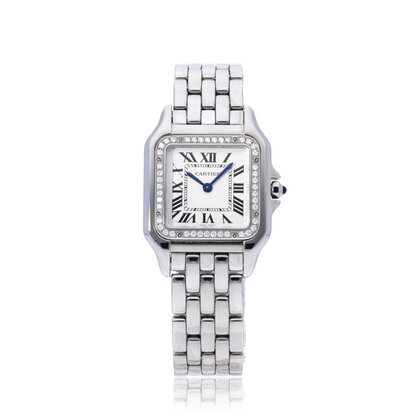 Panthère de Cartier  MM steel diamond silver roman 2025 box + papers