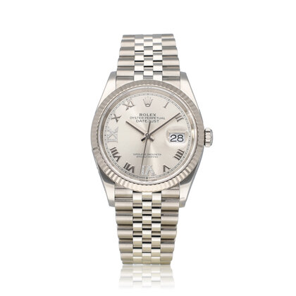 Datejust 36 steel silver diamond Jubilee 2019 B+P | NEW ROLEX SERVICE