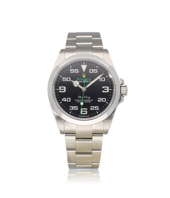 Rolex Air-king 40 - 2023 box + papers | steel black domed Oyster