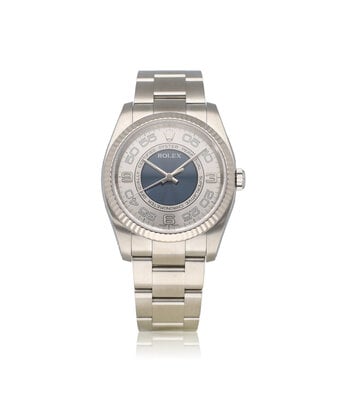 Rolex Oyster Perpetual 36 - 2012 papers | steel - white gold fluted silver concentric