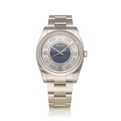 Oyster Perpetual 36 - 2012 papers | steel - white gold fluted silver concentric