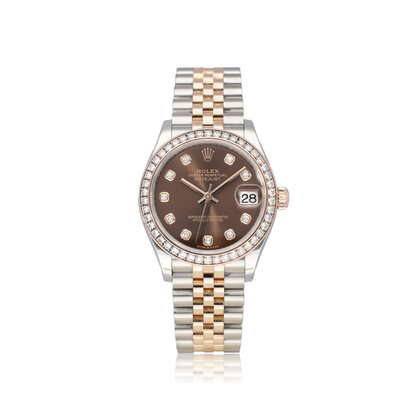 Datejust 31 steel - rose gold Jubilee choco diamond 2019 box + papers