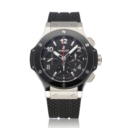 Big Bang Chronograph 44 steel black ceramic rubber red