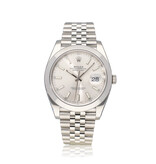 Rolex Datejust 41 NEW ROLEX SERVICE - 2020 B+P | silver index domed Jubilee