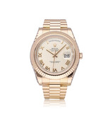 Rolex Day-Date II 41 NEW ROLEX SERVICE - 2015 B+P | rose gold white roman President