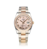 Rolex Datejust 36 NEW ROLEX SERVICE - 2011 B+P | steel - gold pink roulette