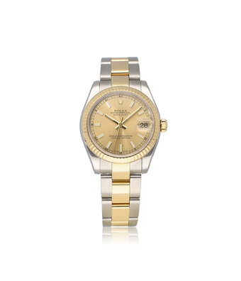 Rolex Datejust 31 - 2010 box + papers | yellow gold steel champagne