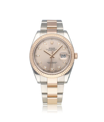 Rolex Datejust 41 NEW ROLEX SERVICE - 2017 + papers | steel - rose gold diamond Oyster