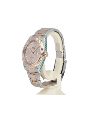 Rolex Datejust 41 NEW ROLEX SERVICE - 2017 + papers | steel - rose gold diamond Oyster