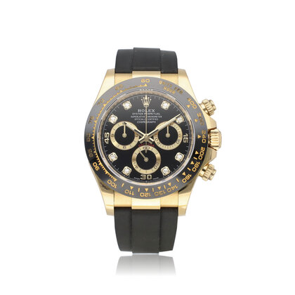 Daytona  40 Oysterflex yellow gold rubber black diamond 2022 B+P