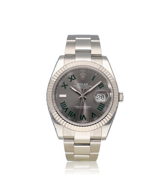Rolex Datejust 41 - 2025 box + papers | steel - white gold Wimbledon Oyster