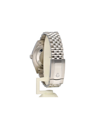 Rolex Datejust 41 NEW ROLEX SERVICE - 2022 B+P | steel - white gold black fluted Jubilee