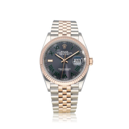Datejust 36 steel gold Wimbledon grey / slate roman Oyster 2022 B+P