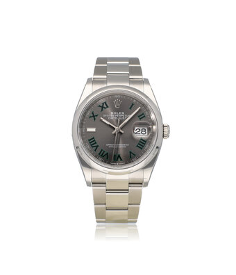 Rolex Datejust 36 - 2024 box + papers | Wimbledon Oyster domed steel