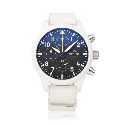 Pilot's Watch Top Gun Lake Tahoe 45 - 2022 box + papers | NEW IWC STRAP | ceramic white