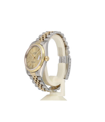 Rolex Datejust 36 NEW ROLEX SERVICE - 1999 B+P | steel - gold champagne Jubilee