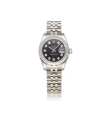 Rolex Lady-Datejust 26 - 2005 | steel - white gold black factory diamond Jubilee